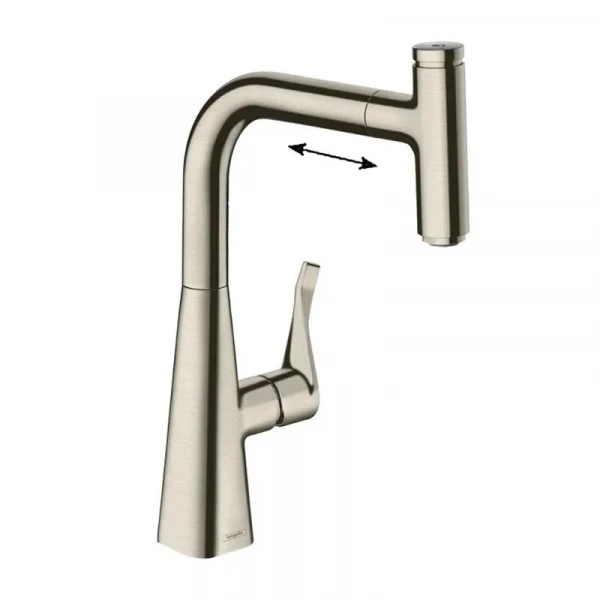 Фото смеситель для кухонной мойки hansgrohe metris select 73802800