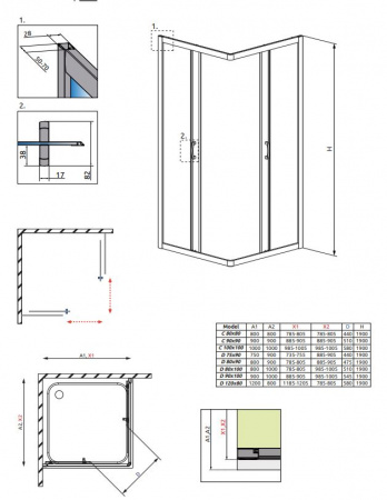 Фото душевое ограждение radaway premium plus d 75x90 см 30433-01-01n