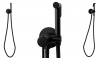 Фото встраиваемый смеситель с гигиеническим душем rea loop black mat rea-b8978