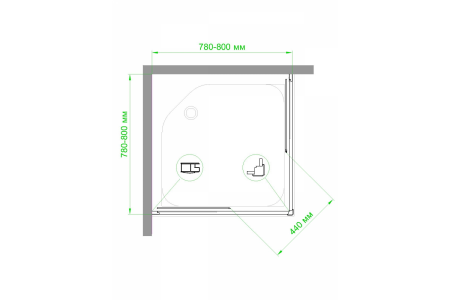 Фото душевое ограждение royal bath hpd rb80hpd-t-bl 80x80 см