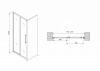 Фото душевая дверь abber schwarzer diamant 100 см ag30100h