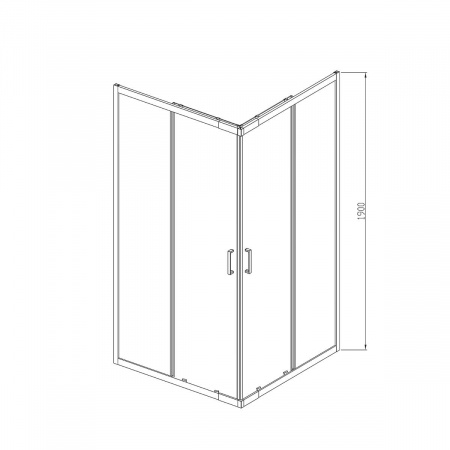 Фото душевое ограждение vincea rapid 90x90 см  vss-3r80/90cl