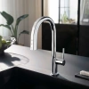 Фото смеситель для кухонной мойки hansgrohe aqittura sodasystem 76806000