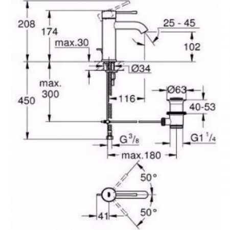 Фото смеситель для раковины grohe essence new 23589001