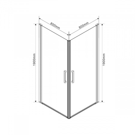 Фото душевой уголок vincea orta 80x80 см vss-1o8080cl