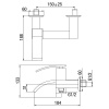 Фото смеситель для ванны jacuzzi rubinetteria glint iqcr105japi