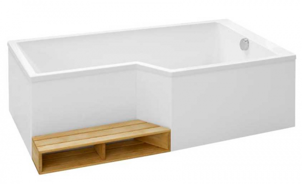 Фото акриловая ванна jacob delafon bain douche neo 170x90 см e6d002r-00 r