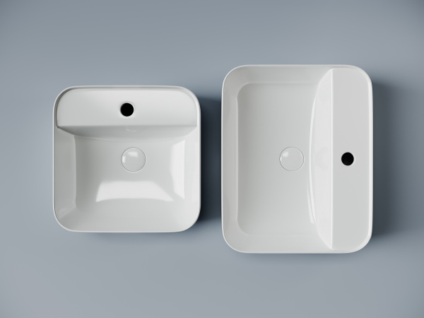 Фото раковина накладная ceramicanova element 39 см, цвет: белый cn5014