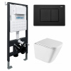 Унитаз с инсталляцией Abber Rechteck AC1219TC-AC0105-AC0120MB
