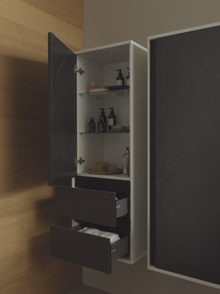 Фото тумба с раковиной kolpa-san pandora 75 см, цвет: черный камень oup 75bl. stone