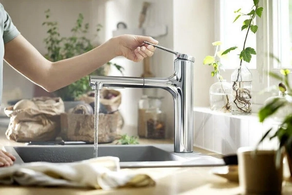 Фото смеситель для кухонной мойки hansgrohe zesis 74804000