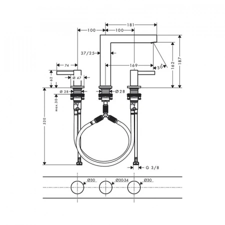 Фото смеситель для раковины hansgrohe finoris 76034670