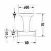 Фото двойной крючок duravit starck t 99301000 цвет: хром