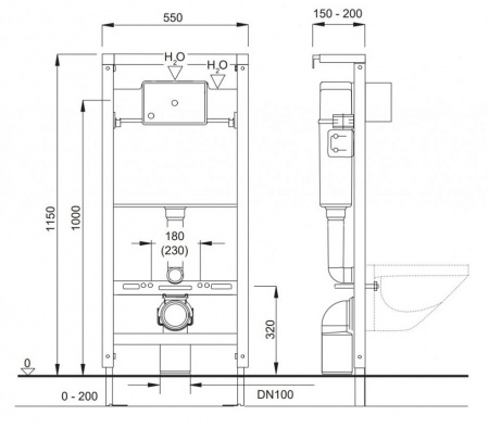 Фото унитаз с инсталяцией pestan fluenta set40006661pc
