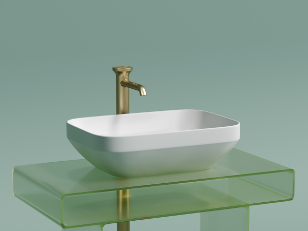 Фото раковина накладная ceramicanova element 50 см, цвет: белый cn6055mw