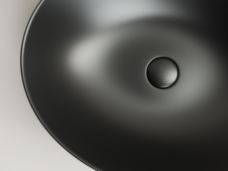 Фото раковина накладная ceramicanova element 52 см, цвет: черный cn6017mb