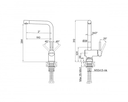 Фото смеситель для кухни paulmark spring sp212067-ss