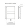 Фото водяной полотенцесушитель azario verona 50x80 см цвет: хром az04158p