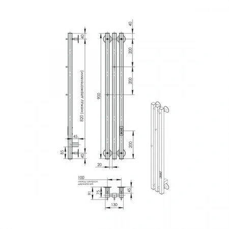 Фото электрический полотенцесушитель indigo style 3 pro 90/13 lspre90-13wmrt