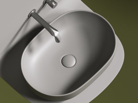 Фото раковина накладная ceramicanova element 60 см, цвет: антрацит cn6047mh