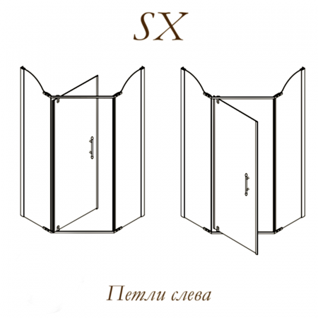 Фото душевое ограждение migliore diadema penta 90x90 см 24162