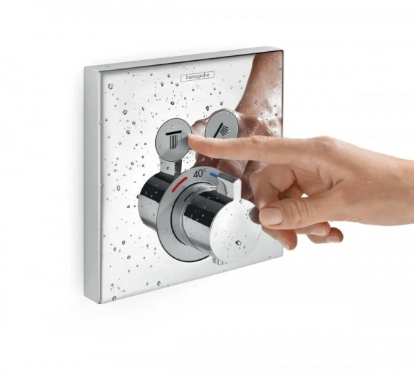 Фото термостатический смеситель для душа hansgrohe shower select 15763140