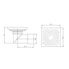 Фото душевой трап raglo 10x10 см цвет: хром r606.10
