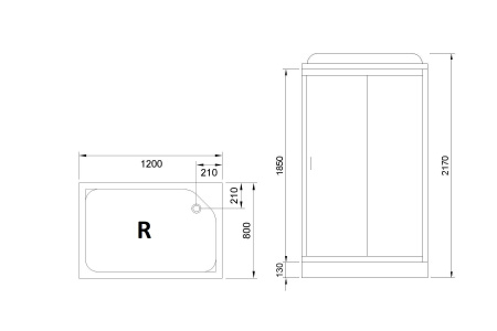 Фото душевая кабина royal bath hp rb8120hp1-t-bl-r 120x80 см