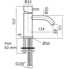 Фото смеситель для раковины cisal xion xi000544d1