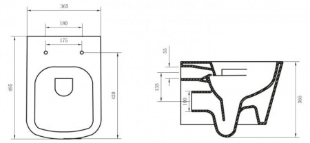 Фото унитаз подвесной belbagno albano 49 см bb120ch