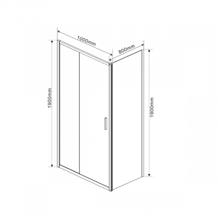 Фото душевой уголок vincea garda 100x80 см vsr-1g8010ch