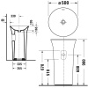 Фото раковина напольная duravit white tulip 50 см 2702500070