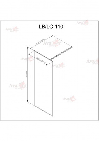 Фото душевая стенка avacan lb 110 mt