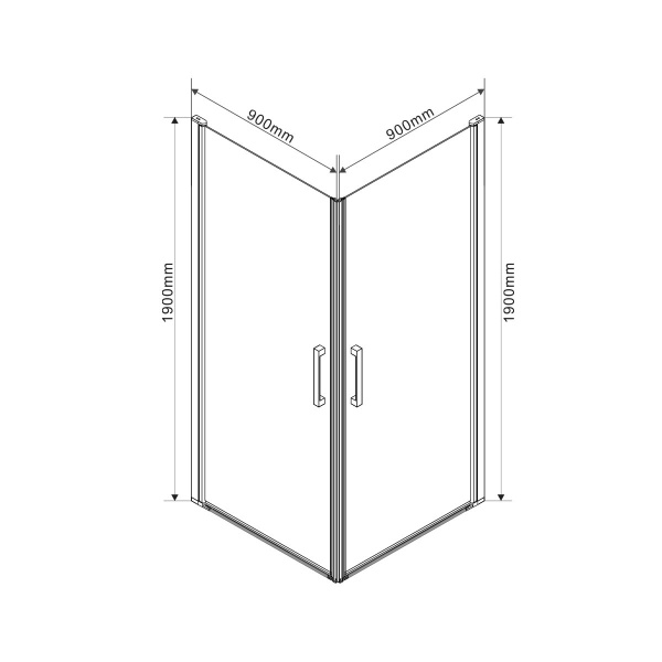 Фото душевой уголок vincea orta 90x90 см vss-1o9090cl