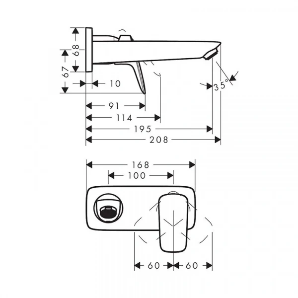 Фото смеситель для раковины hansgrohe logis 71220670