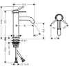 Фото смеситель для раковины hansgrohe tecturis s 73311700