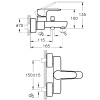 Фото смеситель для ванны vitra root round a42725exp, цвет: хром