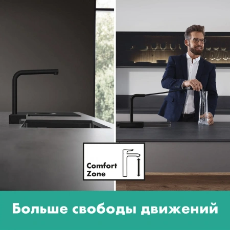 Фото смеситель для кухонной мойки hansgrohe aquno select 73830670