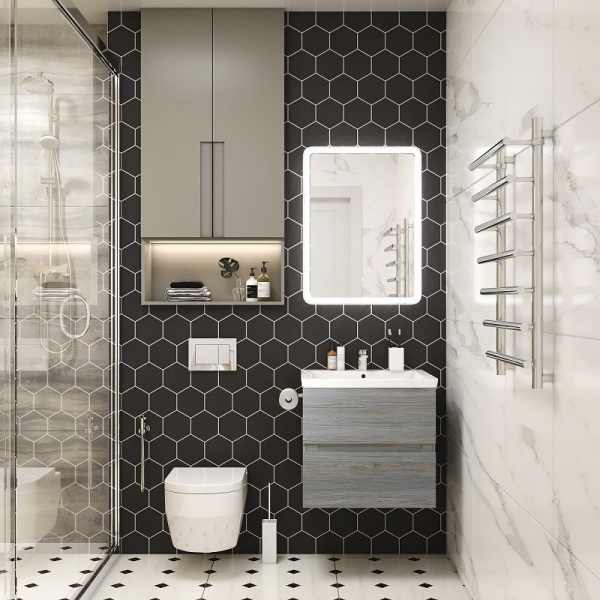 Фото тумба под раковину art&max techno 57 см am-techno-600-2c-so-lw635