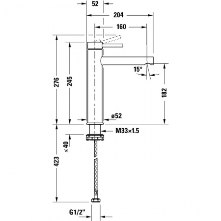 Фото смеситель для раковины duravit circle ce1030002c10