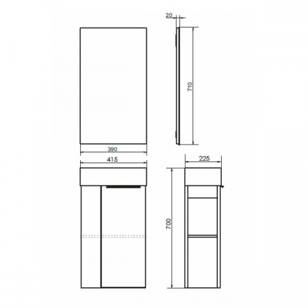 Фото тумба с раковиной comforty матэ 41 см 00-00015325