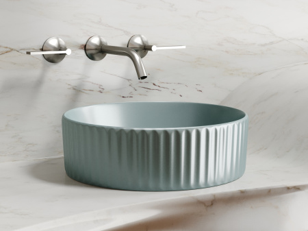 Фото раковина накладная ceramicanova element 36 см, цвет: зеленый cn6057mlg