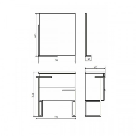 Фото тумба с раковиной comforty дюссельдорф 90 см 00-00004093
