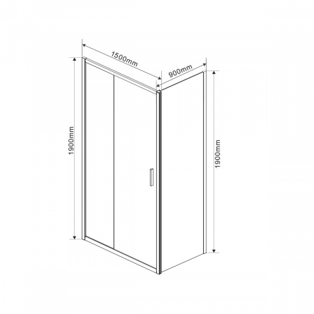 Фото душевой уголок vincea garda 150x90 см vsr-1g9015ch