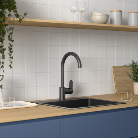 Фото смесители для кухни vitra flow soft a4341936exp цвет черный