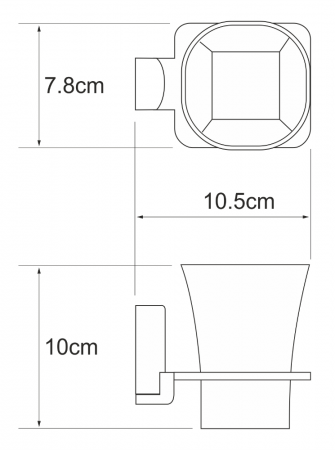 Фото стакан для зубных щеток wasserkraft leine k-5028w