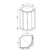 Фото душевая кабина loranto 100x100 см cs-1000-13тм/м