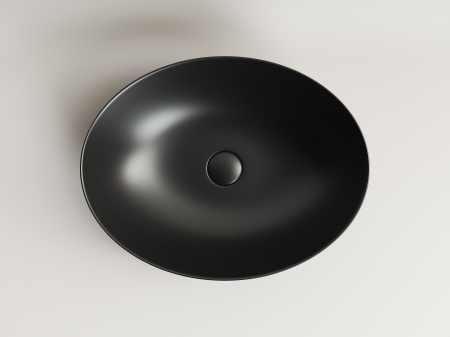 Фото раковина накладная ceramicanova element 52 см, цвет: черный cn6017mb
