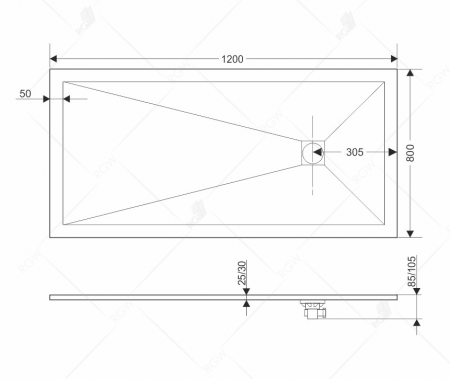 Фото поддон rgw st-g 70x130 см 16152713-02