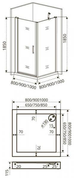 Фото душевое ограждение good door fantasy cr-80-f-ch 80 см фа00005